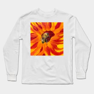 Honey Bee Sunflower Long Sleeve T-Shirt